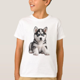 Camiseta de cachorro Husky para niños