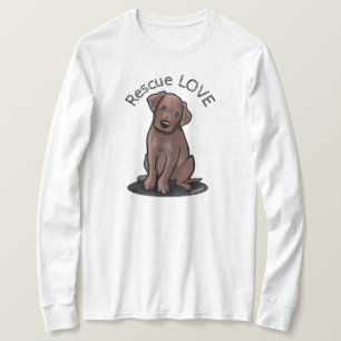 Camiseta de cachorro labrador chocolate