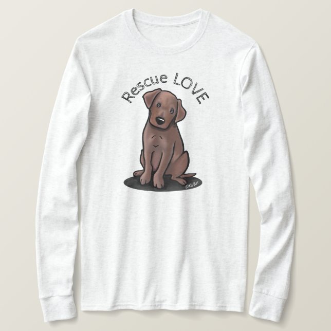 Camiseta de cachorro labrador chocolate (Anverso del diseño)