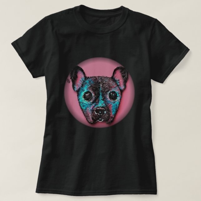 Camiseta de cachorro pintada (Diseño del anverso)