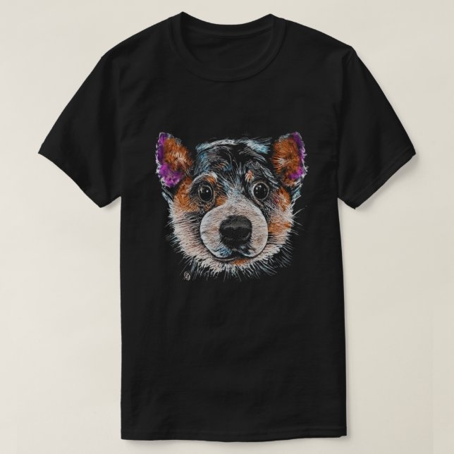 Camiseta de cachorro pintada (Diseño del anverso)