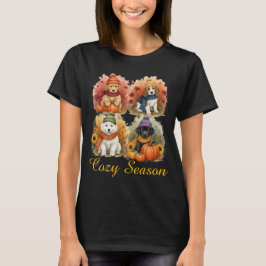 Camiseta de cachorros de otoño