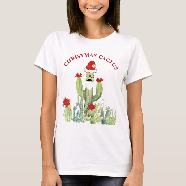 camiseta de Cactus navidades (Anverso)