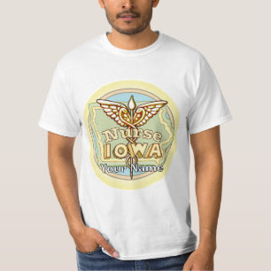 Camiseta de Caduceo de Enfermera de Iowa