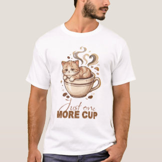 Camiseta de café con gatito lindo 'Solo una taza m