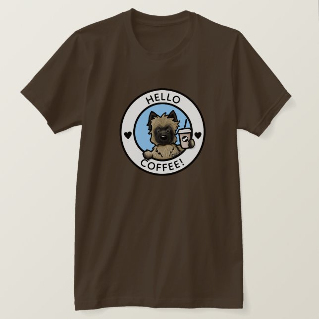 Camiseta de café de Cairn Terrier de KiniArt (Anverso del diseño)