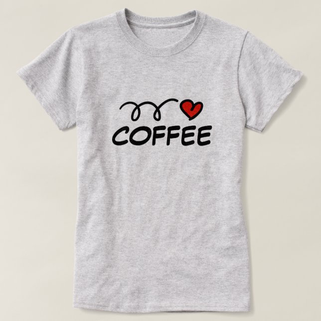 Camiseta de café de corazón para barista (Diseño del anverso)