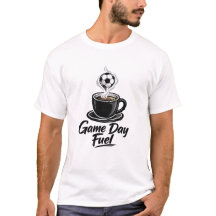 Camiseta de café de fútbol para el día del partido