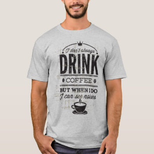 Camiseta de café Grunge humorística para hombres