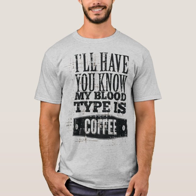 Camiseta de café humorística para hombre (Anverso)