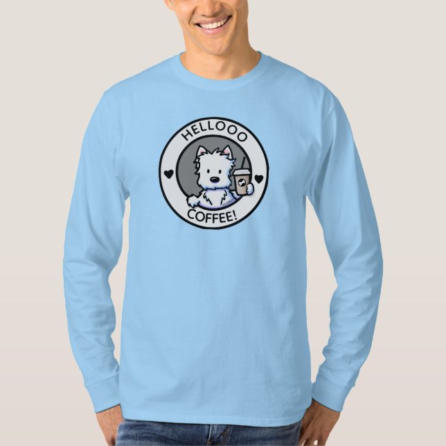 Camiseta de café KiniArt Westie (Anverso)