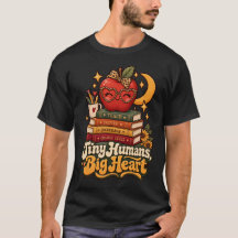 Camiseta de café para maestros retro con corazones