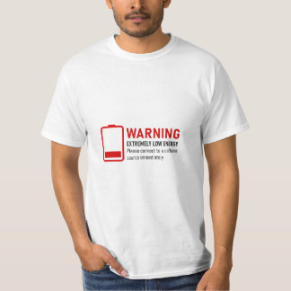 Camiseta de cafeína de bajo consumo de energía