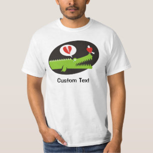 Camiseta de caimán enamorado