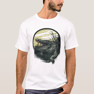 Camiseta de caimán ilustrada