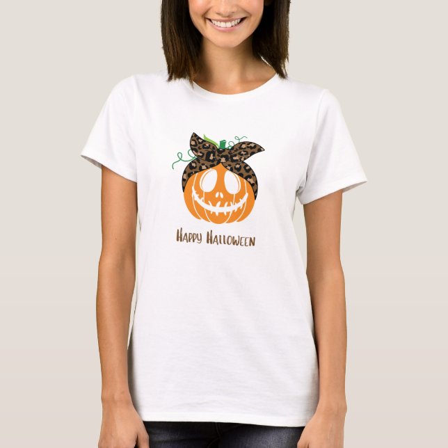 Camiseta de calabaza, camiseta de calabaza colorid (Anverso)