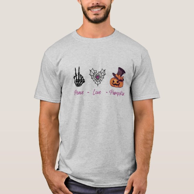 Camiseta de calabaza de amor por la paz | Tee gráf (Anverso)