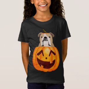 Camiseta de calabaza de bulldog