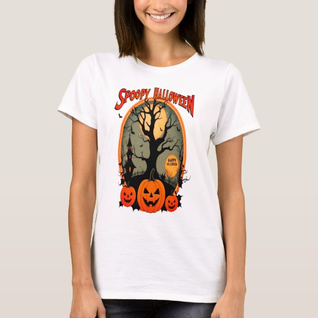Camiseta de calabaza de Halloween espeluznante (Anverso)