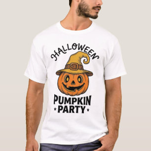 Camiseta de calabaza de Halloween sombrero de bruj
