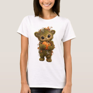 Camiseta de calabaza de oso musgo de otoño