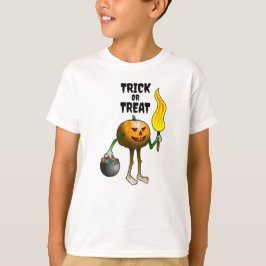Camiseta de calabaza de truco o truco