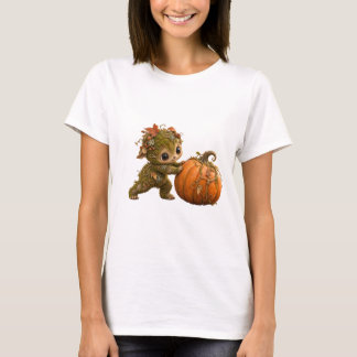 Camiseta de calabaza duende de musgo otoño