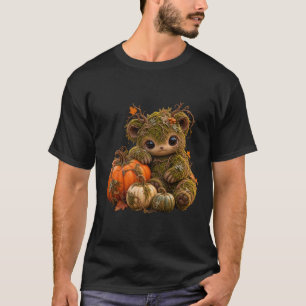 Camiseta de calabaza duende musgo otoño