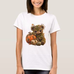 Camiseta de calabaza duende musgo otoño