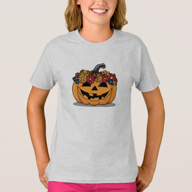 Camiseta de calabaza para niños Halloween (Anverso)
