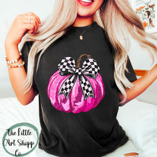 Camiseta de calabaza rosa Purpurinoso suave con vi