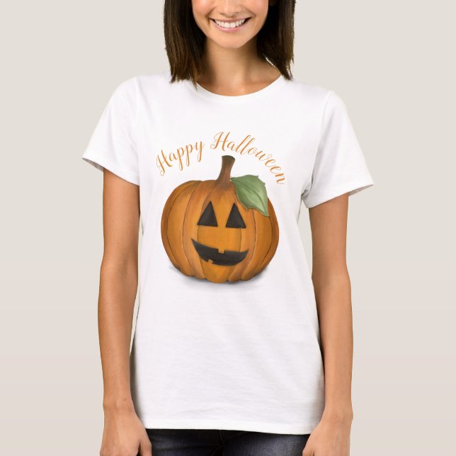 Camiseta de calabazas pintadas (Anverso)