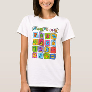 Camiseta de calculadora de iconos de matemáticas d