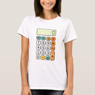Camiseta de calculadora de matemáticas linda para