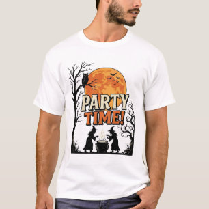 Camiseta de caldero de bruja de tiempo de fiesta d