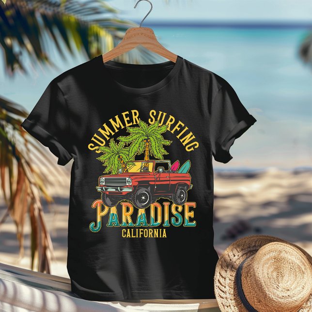 Camiseta de California, paraíso de surf de verano (Subido por el creador)