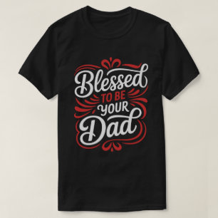 Camiseta de caligrafía Bendito por ser tu papá