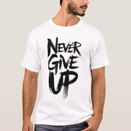 Camiseta de Caligrafía con Pincel Inspirador Nunca