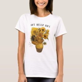 Camiseta de calle floral artística de girasoles de