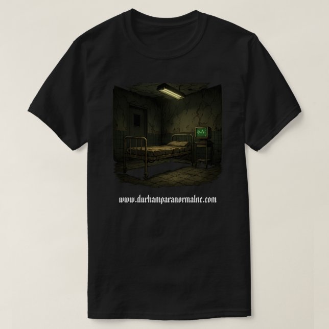 Camiseta de cama de hospital embrujada (Diseño del anverso)