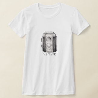 Camiseta de cámara vintage