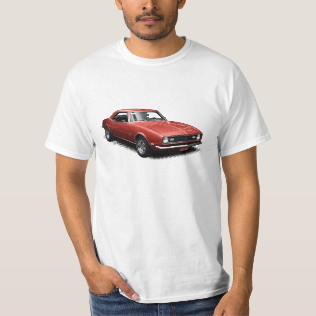 Camiseta de Camaro del rojo 68 (Anverso)