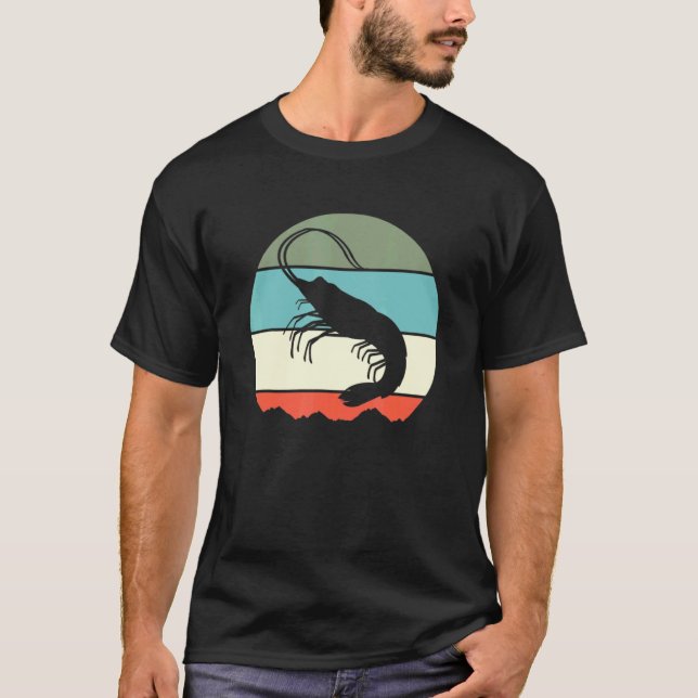 Camiseta de camarones mariscos vintage mariscos Ca (Anverso)