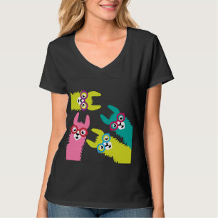 Camiseta de camélido colorido llamada drama