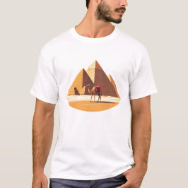 Camiseta de camello de las pirámides de Egipto