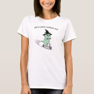 Camiseta De camino a tu texto personalizado divertido scoot