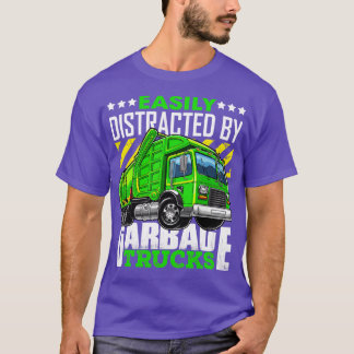 Camiseta De Camión De Basura Distraída Fácilmente 