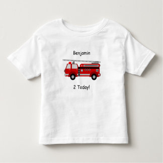 Camiseta de Camión de Fuego infantil con nombre y