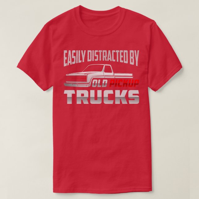 Camiseta de Camiones Antiguos Fácilmente Distraído (Diseño del anverso)