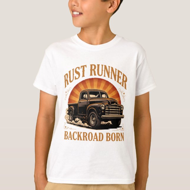 Camiseta de Camioneta Clásica Rust Runner (Anverso)